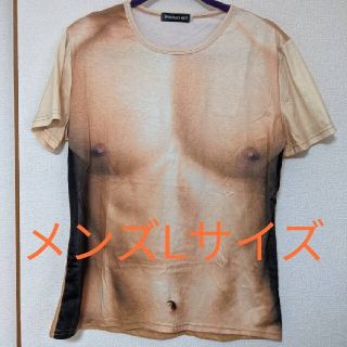 筋肉Tシャツ Lサイズ ハロウィン マッチョコスプレ 仮装(衣装)