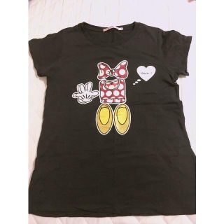 ユニクロ(UNIQLO)の送料込み ミニー ミッキー Tシャツ ブラック ユニクロ(Tシャツ(半袖/袖なし))