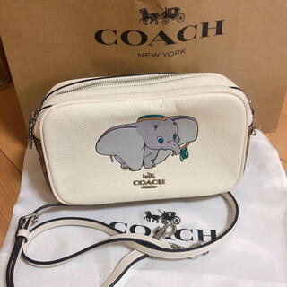 COACH コーチ ショルダーバッグ ダンボ チョークホワイト ディズニーコラボ