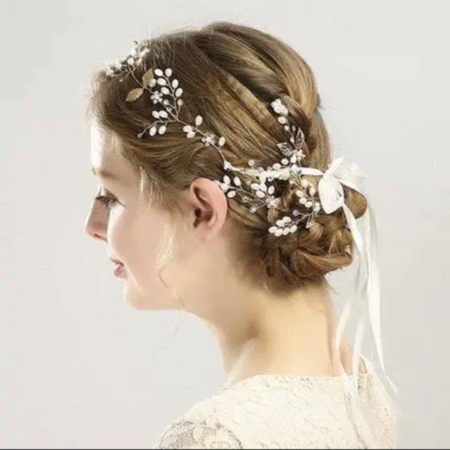 Vera Wang(ヴェラウォン)のヘッドドレス　ヘアパーツ　フォトウェディング　撮影用　 ハンドメイドのアクセサリー(ヘアアクセサリー)の商品写真