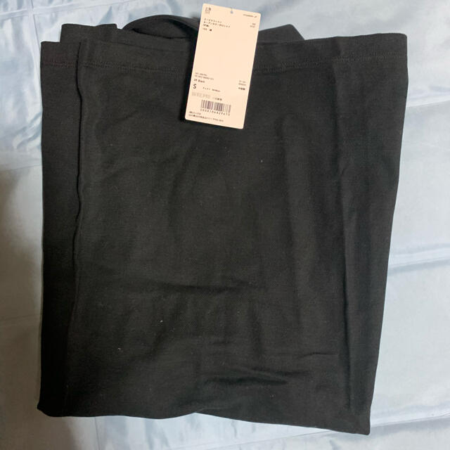 ユニクロユー　スーピマコットン　オープンカラー　ポロシャツ　S ブラック
