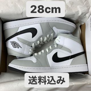 NIKE - ナイキ エアジョーダン 1 mid グレーフォグ ホワイト ブラック