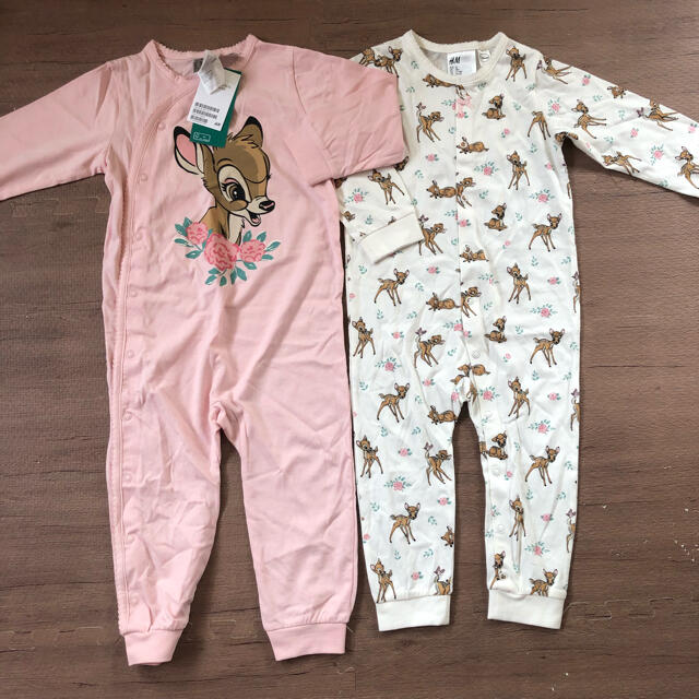新品 タグ付き ディズニーベビー ロンパース 2枚セット ロンパース