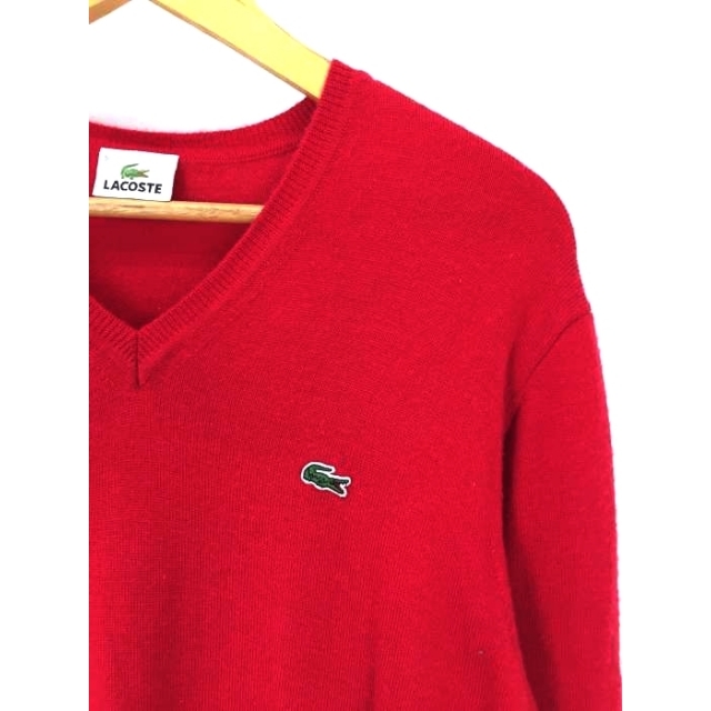 LACOSTE(ラコステ)のLACOSTE（ラコステ） ロゴワッペン Vネックウールセーター メンズ メンズのトップス(ニット/セーター)の商品写真