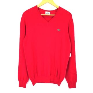 ラコステ(LACOSTE)のLACOSTE（ラコステ） ロゴワッペン Vネックウールセーター メンズ(ニット/セーター)