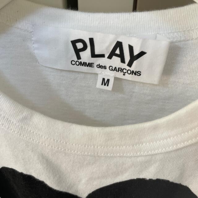 COMME des GARCONS(コムデギャルソン)のPLAY COMME des GARCONS/ワッペンカットソー/M/WHT メンズのトップス(Tシャツ/カットソー(半袖/袖なし))の商品写真