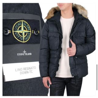 ストーンアイランド(STONE ISLAND)のSTONE ISLAND 18AW RESIN LINEN Hood Fur(ダウンジャケット)