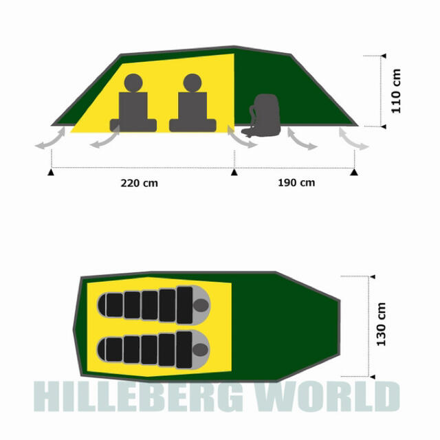 HILLEBERG(ヒルバーグ)のriver05様専用Hillberg Anjan2gt アンヤン2gt グリーン スポーツ/アウトドアのアウトドア(テント/タープ)の商品写真