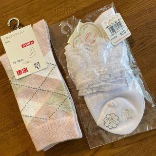 ユニクロ(UNIQLO)のキッズ☆新品 靴下 2足セット(靴下/タイツ)