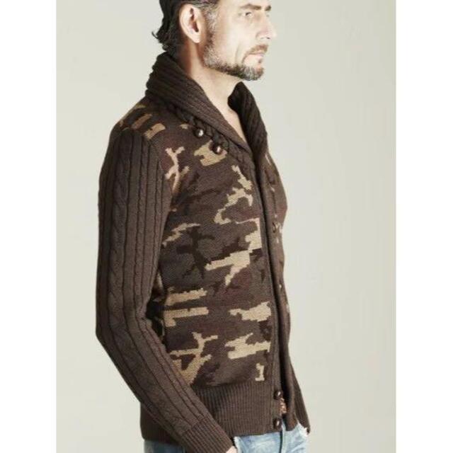 AKM cable shawl cardigan CAMO カーディガン