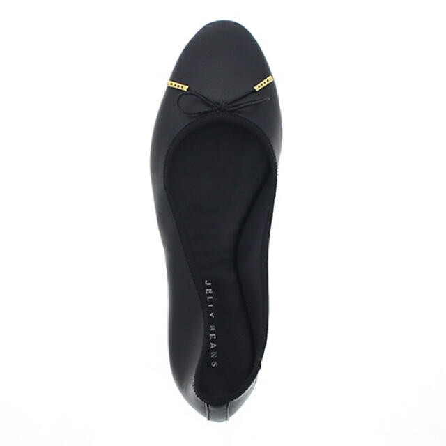 JELLY BEANS(ジェリービーンズ)の新品未使用♡ ポーチ付きポケッタブルバレエ♡24cm 黒　ブラック レディースの靴/シューズ(バレエシューズ)の商品写真