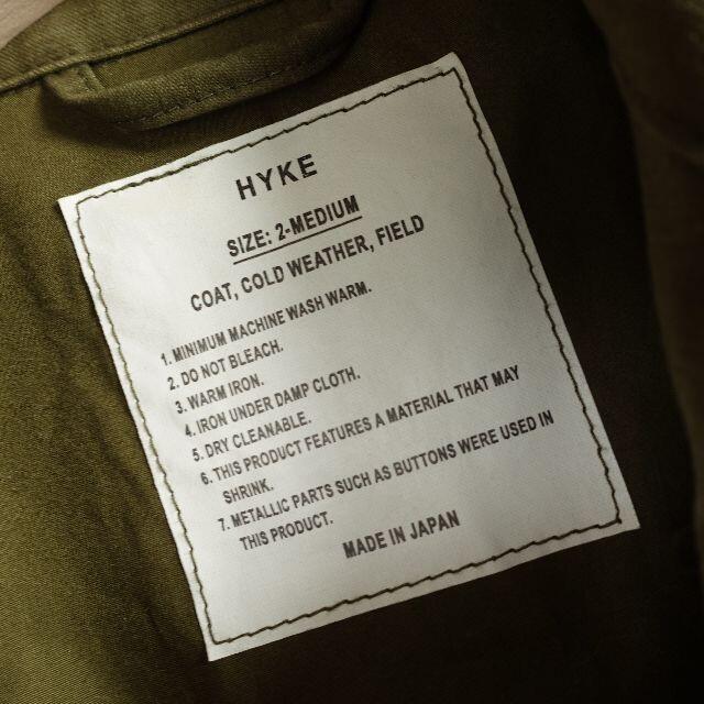 HYKE(ハイク)のHYKE　ジャケット　レディース　オリーブ レディースのジャケット/アウター(ミリタリージャケット)の商品写真