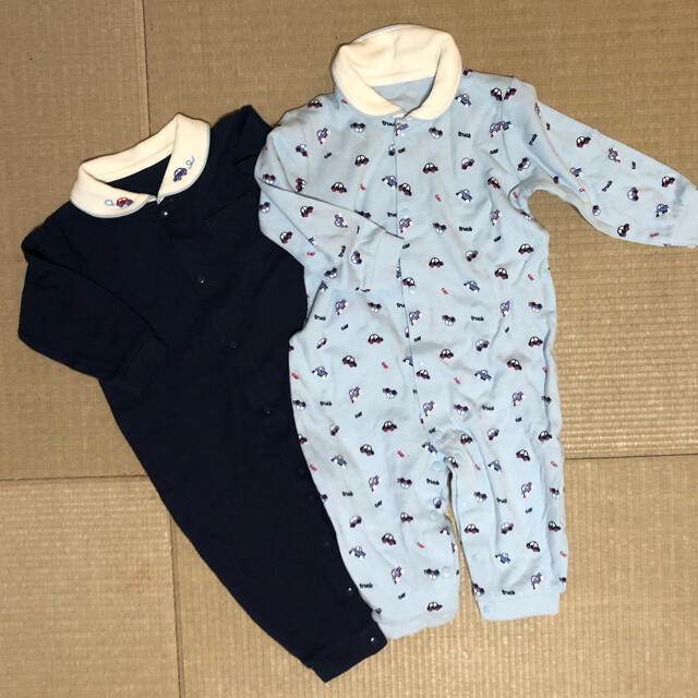 motherways(マザウェイズ)のマザウェイズ　2枚組ロンパース　未使用　76センチ キッズ/ベビー/マタニティのベビー服(~85cm)(ロンパース)の商品写真