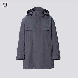 ユニクロ(UNIQLO)のUNIQLO＋J ユニクロ ジルサンダー オーバーサイズフーデッド ハーフコート(モッズコート)