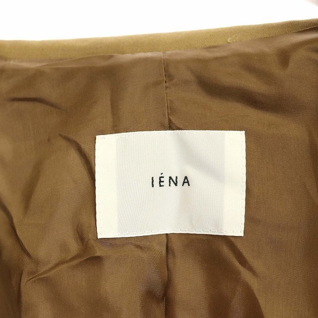 IENA(イエナ)のイエナ 20SS コットンWクロスオーバー チェスターコート ロング 34 茶 レディースのジャケット/アウター(その他)の商品写真