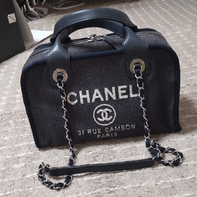 純正価格 正規品 CHANEL ドーヴィル ボーリングバッグ トート