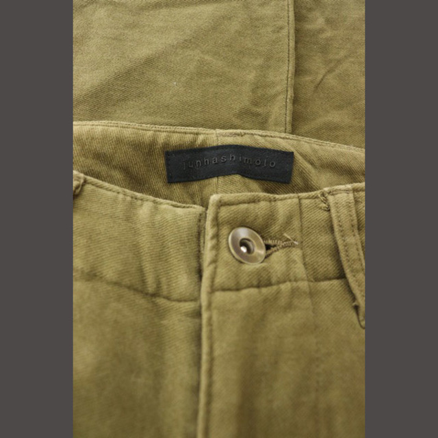 ジュンハシモト ギャザーカーゴパンツ スリム ストレッチ 3 カーキ