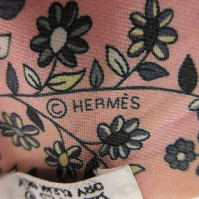 Hermes(エルメス)のエルメス HERMES ツイリー スカーフ シルク 花柄 馬柄 動物柄 ピンク レディースのファッション小物(バンダナ/スカーフ)の商品写真