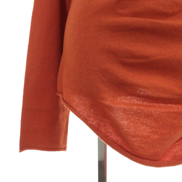 Sybilla(シビラ)のシビラ ボートネックニットセーター 長袖 ドレープ カットオフ M オレンジ レディースのトップス(ニット/セーター)の商品写真