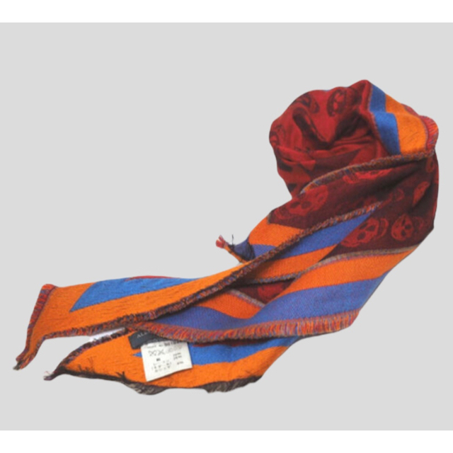Alexander McQueen スカル織り柄三角ストール スカーフ