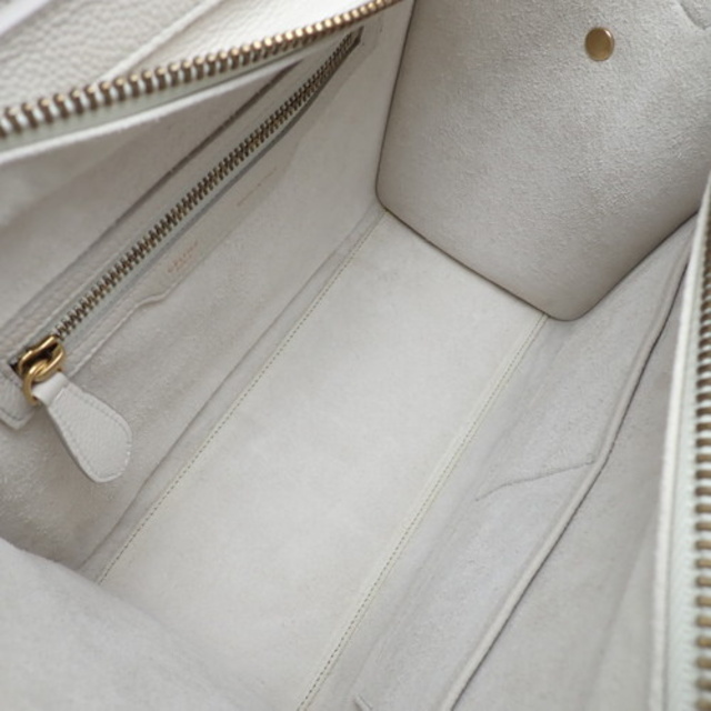 訳あり商品 celine - セリーヌ マイクロ ショッパー カーフ ホワイト白