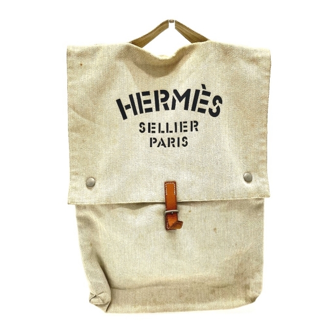 Hermes(エルメス)のエルメス トワルアッシュ バギーバゲッジ ハンドバッグ トートバッグ ナチュラル レディースのバッグ(ハンドバッグ)の商品写真