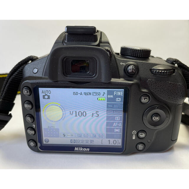 Nikon Nikon D3200 レンズ2本、使用説明書、ガイドブック付の通販 by ザキヤマ's shop｜ニコンならラクマ - 中古良品 特価