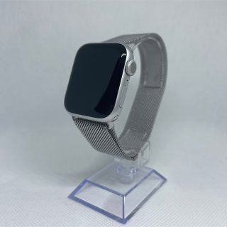 アップル(Apple)のAppleWatch 42/44/45mm用 ミラネーゼループ シルバー(金属ベルト)