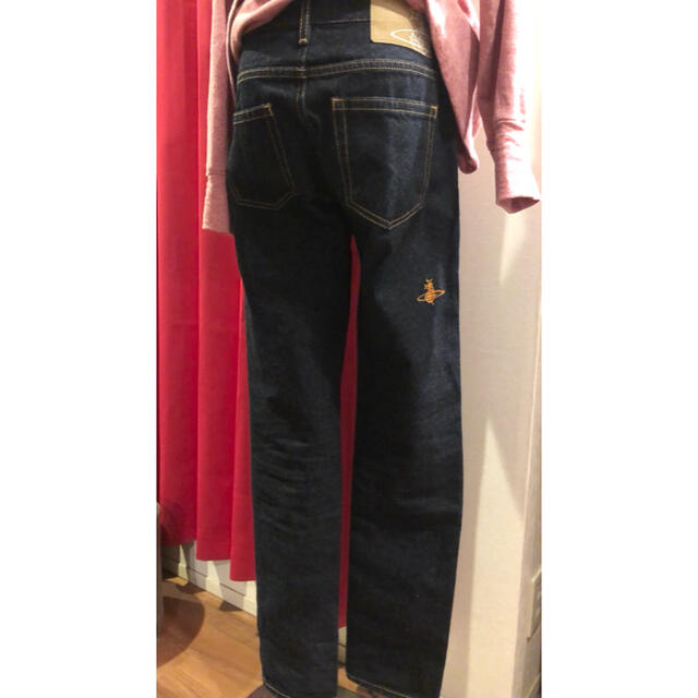 73%OFF!】 ヴィヴィアンオーブペイントブラックデニムパンツ44女性も