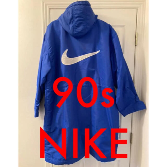 NIKE(ナイキ)の激レア！90s 銀タグ ナイキ ベンチコート ボア スウォッシュロゴ メンズのジャケット/アウター(ナイロンジャケット)の商品写真