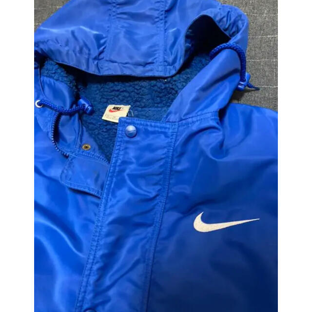 NIKE(ナイキ)の激レア！90s 銀タグ ナイキ ベンチコート ボア スウォッシュロゴ メンズのジャケット/アウター(ナイロンジャケット)の商品写真