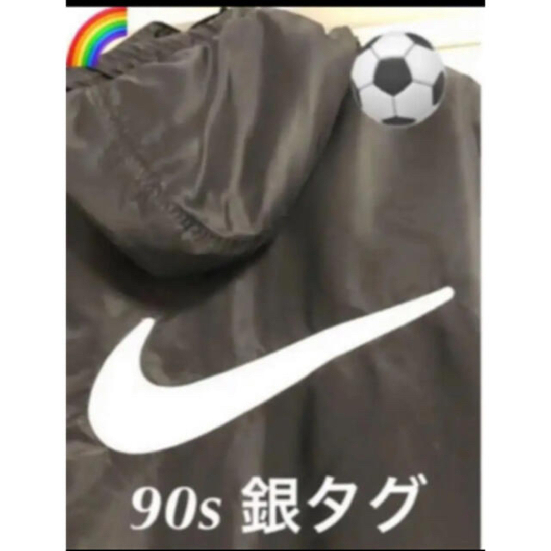 NIKE(ナイキ)の激レア！90s 銀タグ ナイキ ベンチコート ボア スウォッシュロゴ メンズのジャケット/アウター(ナイロンジャケット)の商品写真