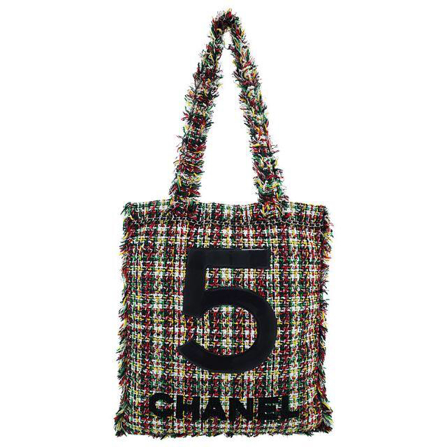 【期間限定】CHANEL シャネル ツイード NO.5 トートバッグ-内側