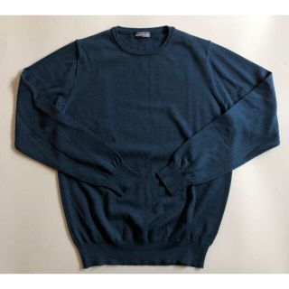 ジョンスメドレー(JOHN SMEDLEY)のAlessandro Luppi クルーネックウールニット長袖48ブルー(ニット/セーター)