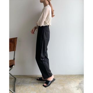 トゥデイフル(TODAYFUL)の【最終値下げ】Amiur ♡︎ Straight Long Pants（黒）(カジュアルパンツ)