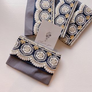 インド刺繍リボンのティッシュケース♡(ティッシュボックス)