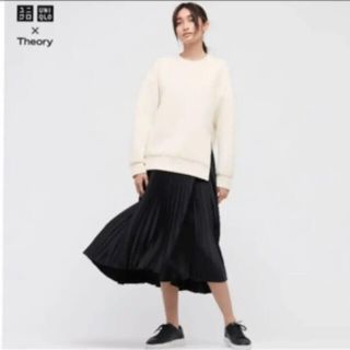 ユニクロ(UNIQLO)のUNIQLO×theory 新品未使用　プリーツラップスカート(ロングスカート)