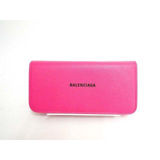 バレンシアガ(Balenciaga)のバレンシアガ CASH THIN MONEY 二つ折り長財布 ピンク 59428(財布)