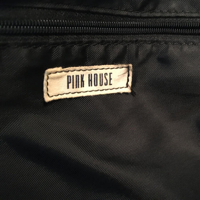 PINK HOUSE(ピンクハウス)の最終お値下げ☆ピンクハウス　ビィトン風ロゴ　黒デニムバッグ レディースのバッグ(ボストンバッグ)の商品写真