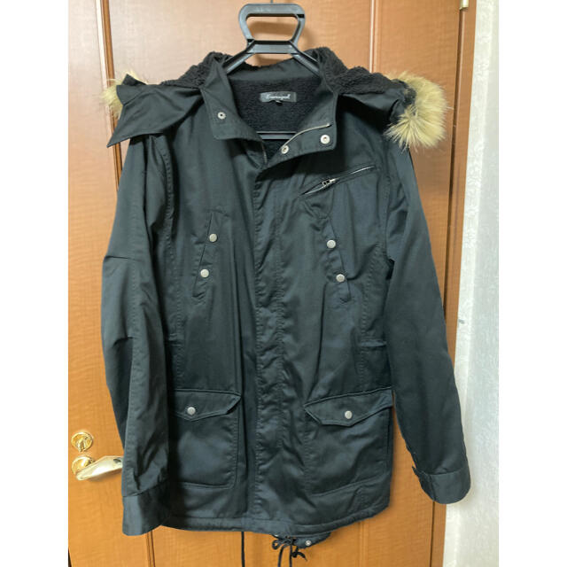 3L 黒コート メンズのジャケット/アウター(モッズコート)の商品写真