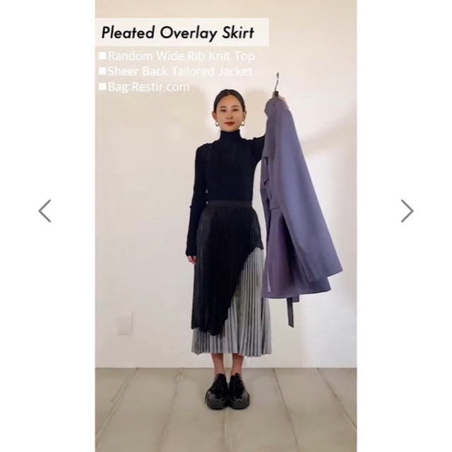 LE CIEL BLEU - LE CIEL BLEU|Pleated Overlay Skirtの通販 by LE CIEL BLEU - LE CIEL BLEU|Pleated Overlay Skirtの通販 by