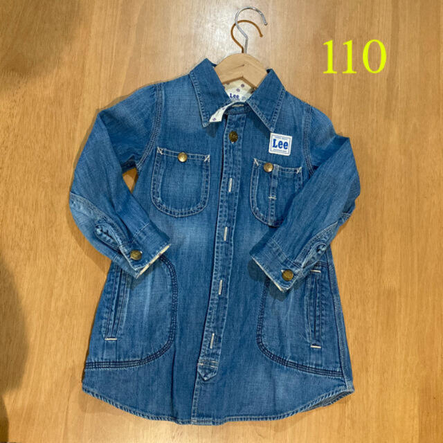 Lee(リー)のLEE シャツワンピ　110 キッズ/ベビー/マタニティのキッズ服女の子用(90cm~)(ジャケット/上着)の商品写真