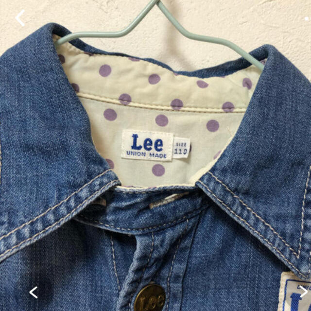Lee(リー)のLEE シャツワンピ　110 キッズ/ベビー/マタニティのキッズ服女の子用(90cm~)(ジャケット/上着)の商品写真