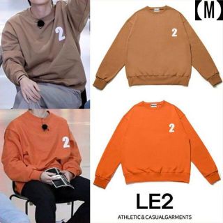 LE2 2 LOGO SWEAT SHIRT BTS テテ着用【ブラウン/M】(スウェット)