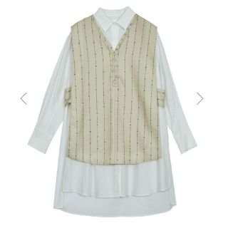 アメリヴィンテージ(Ameri VINTAGE)のアメリヴィンテージLOGO  STRIPE VEST SET TUNIC SHI(ベスト/ジレ)