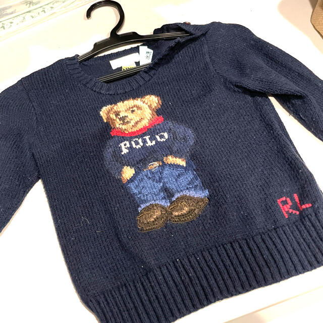 POLO RALPH LAUREN(ポロラルフローレン)のポロラルフローレン　ポロベア　18m クリーニング済 キッズ/ベビー/マタニティのキッズ服男の子用(90cm~)(ニット)の商品写真