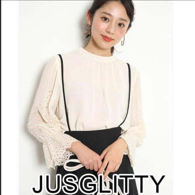 JUSGLITTY(ジャスグリッティー)のジャスグリッティー★袖刺繍楊柳ブラウス レディースのトップス(シャツ/ブラウス(長袖/七分))の商品写真