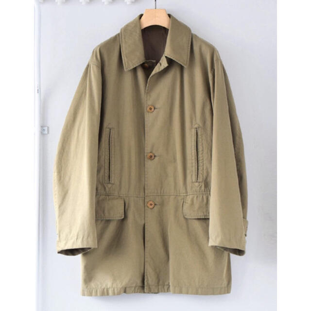 COMOLI - COMOLI 20SS コットンギャバウォッシュドコート Khaki 1の