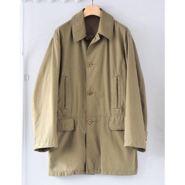 COMOLI(コモリ)のCOMOLI 20SS コットンギャバウォッシュドコート Khaki 1 メンズのジャケット/アウター(ステンカラーコート)の商品写真