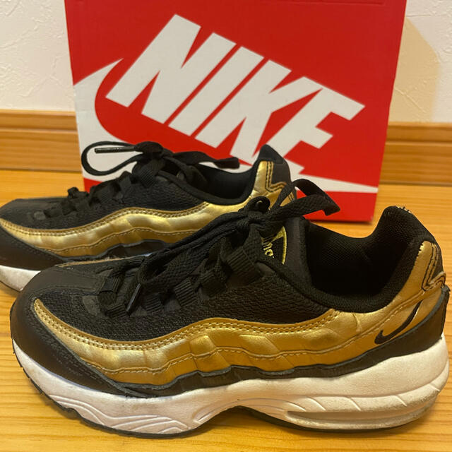 ナイキ　Nike キッズ　エアマックス95 ブラックゴールド　19cm